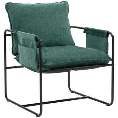 Minimal Padded Accent Chair, With Pockets -