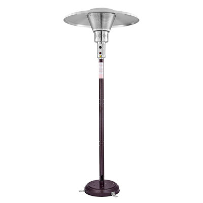 Chauffe-terrasse commercial au gaz naturel en bronze martelé
