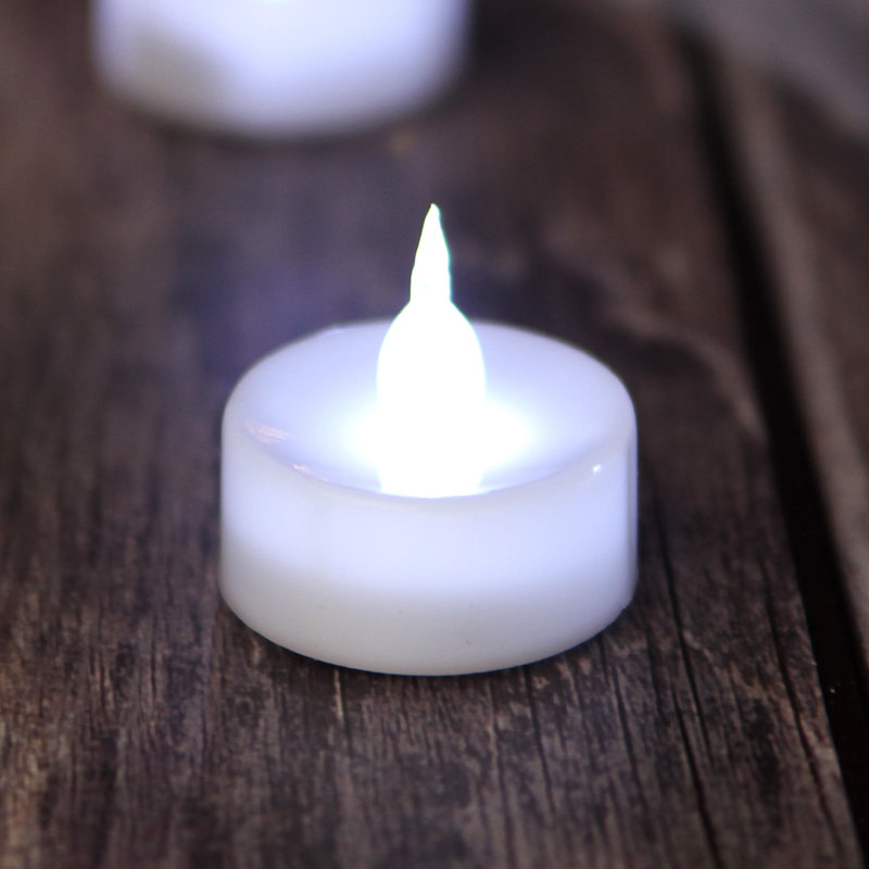 Cool White Flameless LED Tealight Candles, 60 Pack
