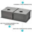 Évier double 33 po x 20 po x 9 po - Acier inoxydable calibre 18 pour décor de cuisine moderne 33 x 20 x 9 avec aspect élégant