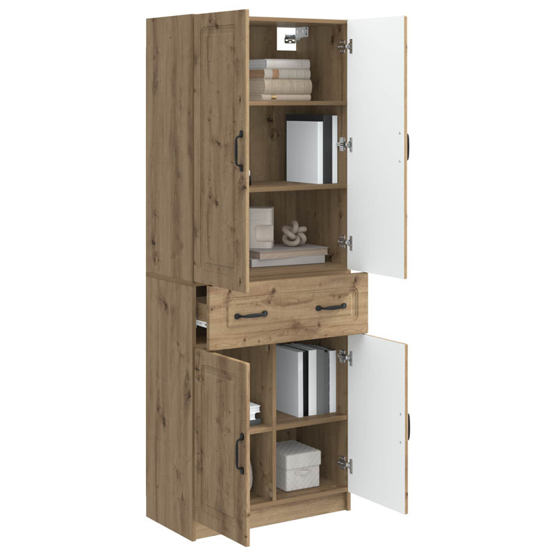 4 -Door 4 Storage Cabinet, Artisan Oak