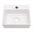 13.6" L x 11.6" W Floating Wall Mounted Bathroom Sink White Ceramic Glossy White Small Tiny Room Sinks