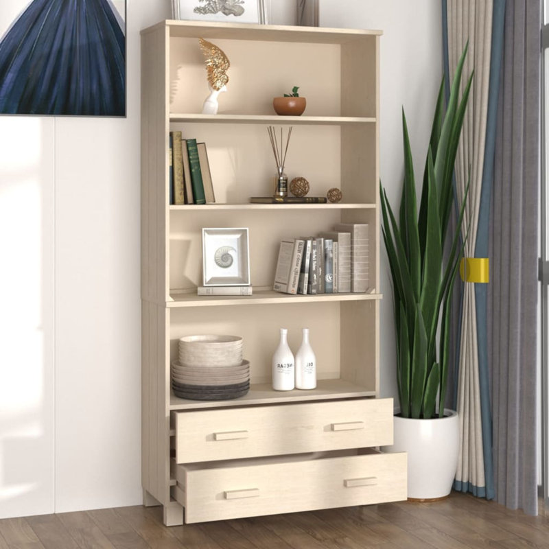 180cm H x 85cm W Standard Bookcase, Honey Brown