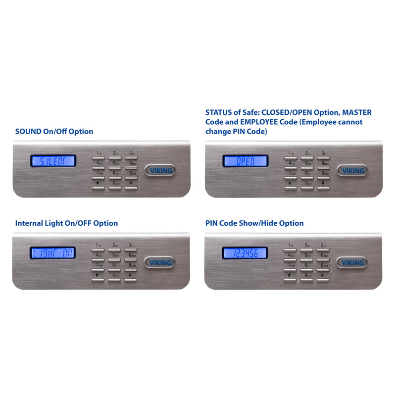 Black Steel Digital Depository Safe with LCD Keypad
