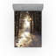 Ambesonne Winter Fitted Sheet 2-Pack Christmas Snow Forest Queen Brown Pale Yellow-106770847