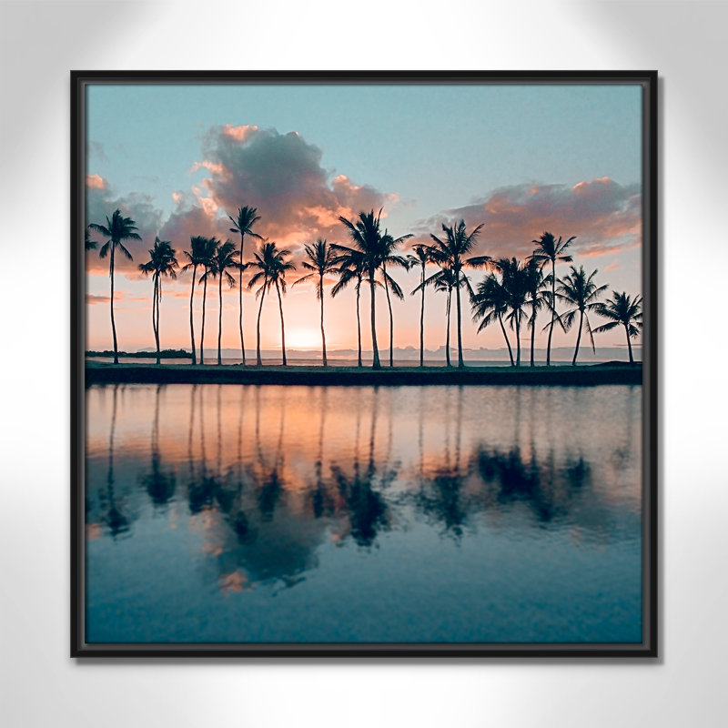 «Big Island Palms» par Danita Delimont, H 25,5 po x l 25,5 po x P 2 po, Noir