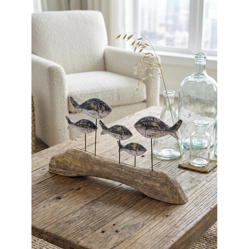 Poissons sur pied 15,5 x 2,5 x 8,5 po