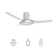 Daffodil Smart Ceiling Fan with Remote, Light Kit Included, Works with Google Assistant, Amazon Alexa, and Siri Shortcuts.