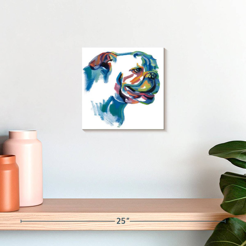 Brampt Bulldog Painting, 10'' H x 10'' W