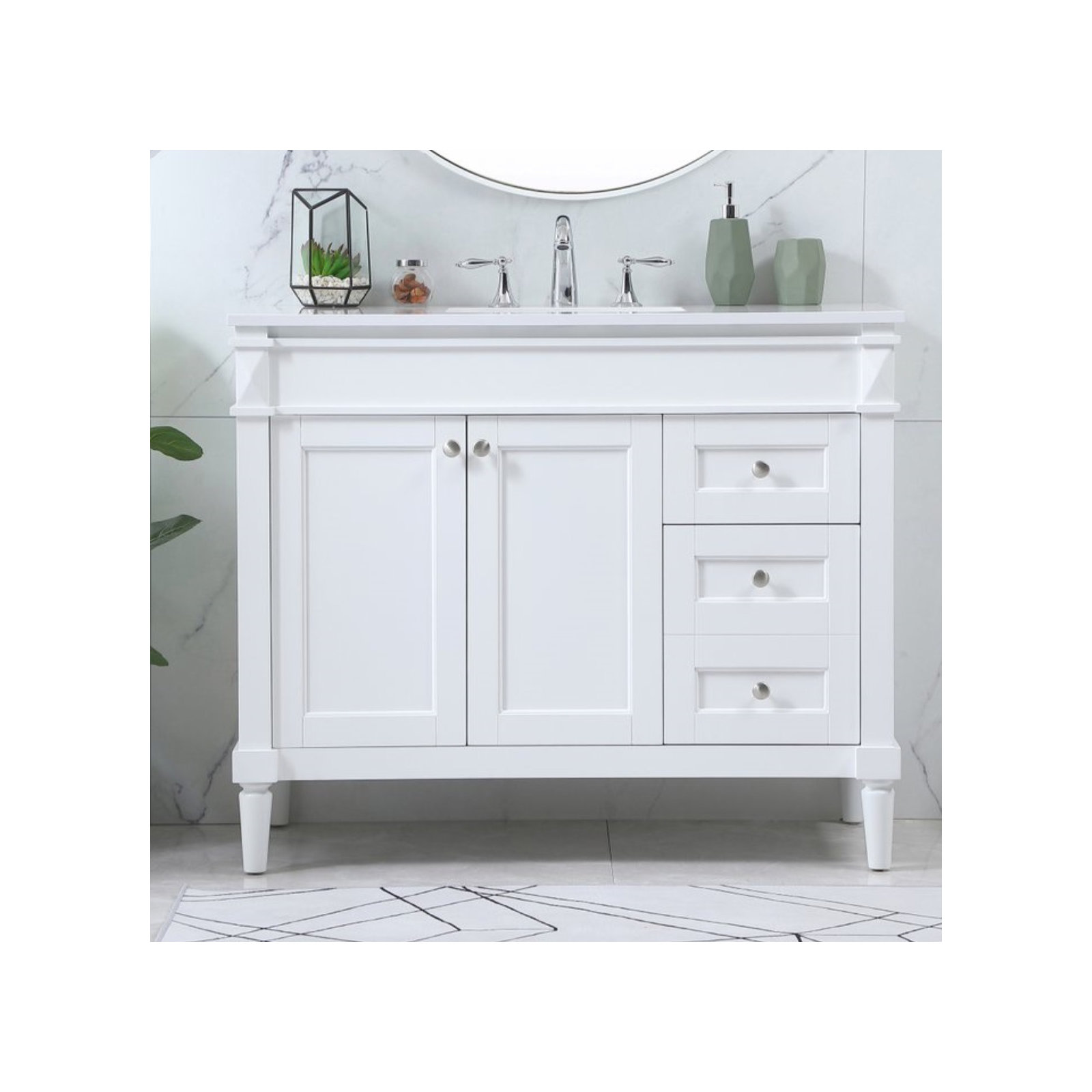 Readington 42'' Single Bathroom Vanity, White