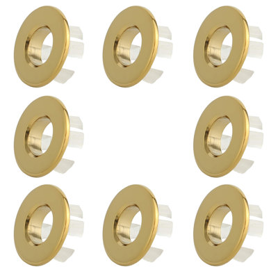 1,22 po Garniture de vasque en laiton avec garniture de trop-plein pour vasque de lavabo avec capuchon rond (paquet de 8)