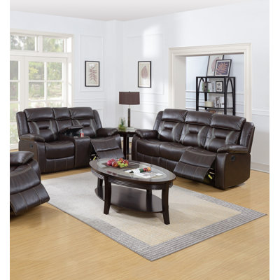 Modern Elegant 2pc Living Room Set 1x Loveseat 1x Sofa Pillow Armrest Cushion Backrest Horizontal Tufting Dark Rosy Brown Finish Primary Living Room