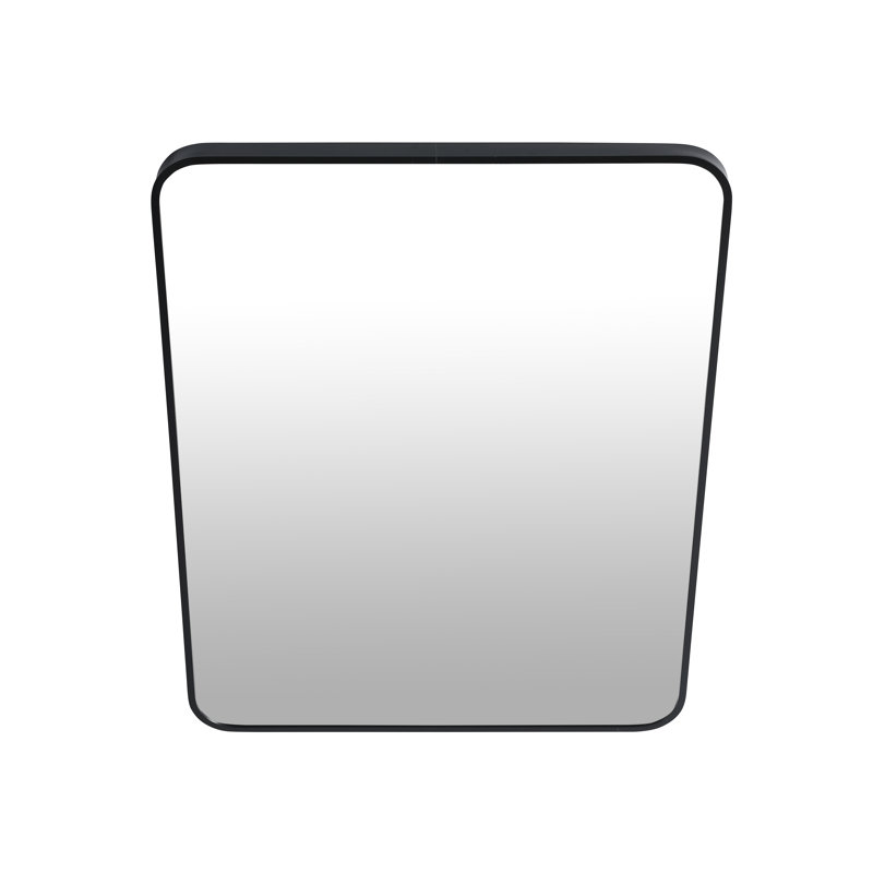 Dustyn Glass Wall Mirror, 60" x 40", Rectangle, Black