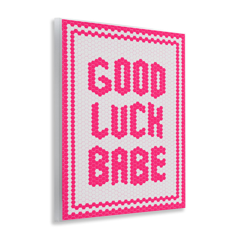 Mosaic Good Luck Babe Wall Plaque, design by Lettered and Lined