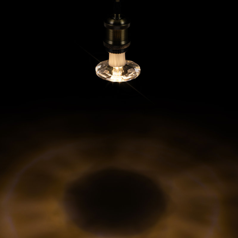 Sunflower-shaped LED Solid Crystal-Style Glass Bulb, 3000K Warm White, E26/27 Medium Base Bulbs (Base not included)