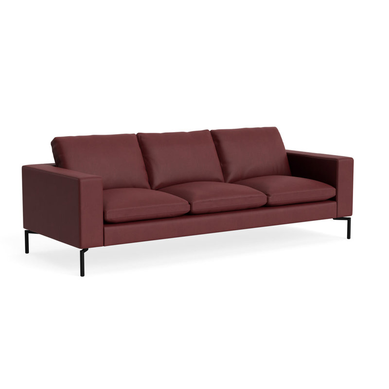 MTO - The New Standard Sofa, Oxblood Leather, 32" H x 92" W x 35" D