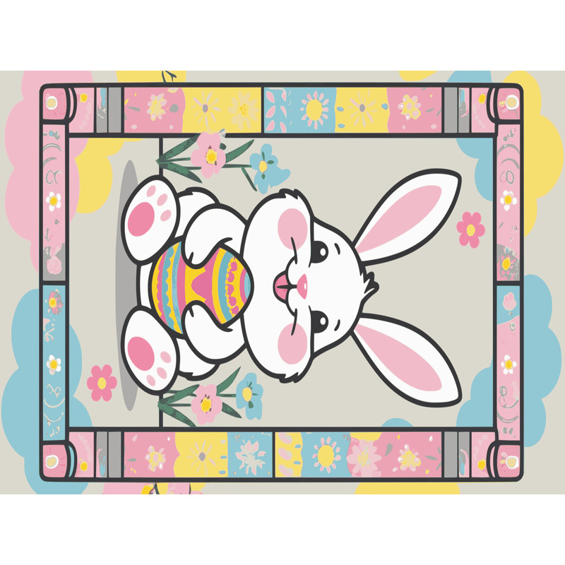 The Holiday Aisle® Easter Spring Holiday Rug, Rectangle 8' x 10'