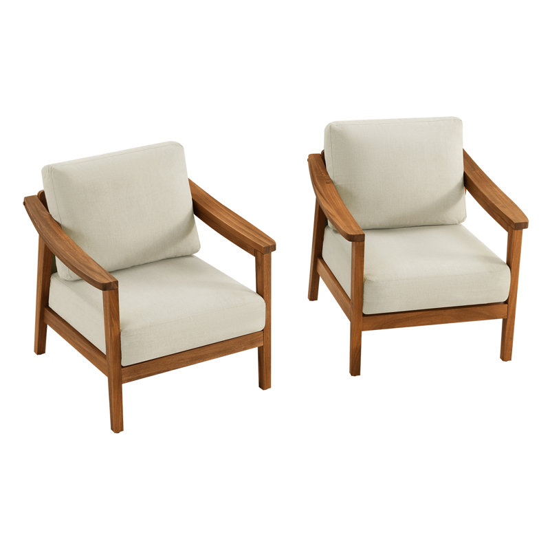 Fauteuil d'extérieur en bois d'acacia