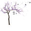 Décalcomanie murale Arbre en fleurs et oiseaux-632209323-632209322