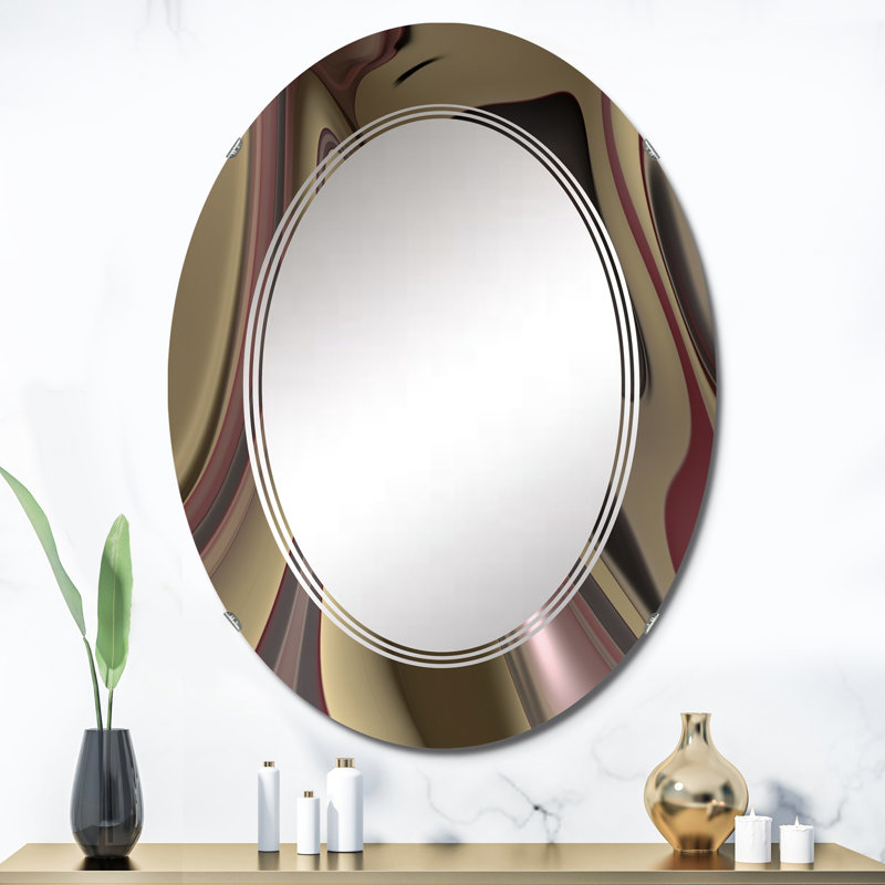 Fraipont - Miroir mural moderne ovale, 36 po x 24 po