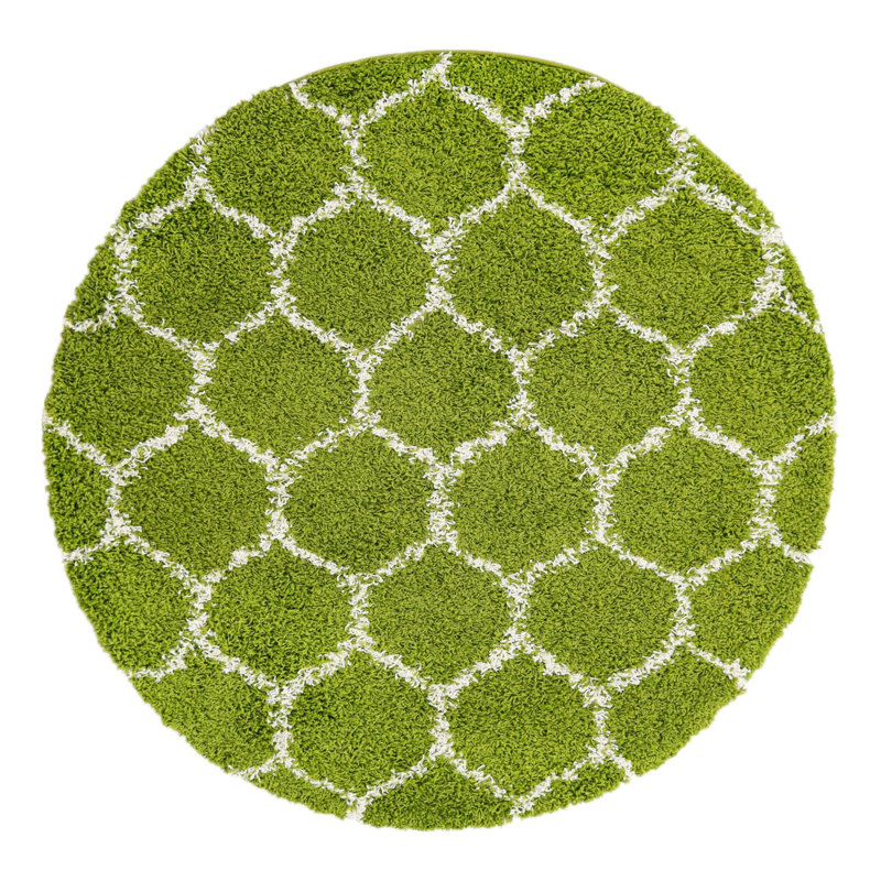 Geometric Indoor Rug, Round 5'3"