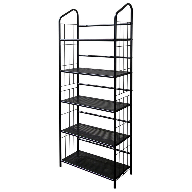 64" Tall 5-Tier Corner Metal Bookcase / Book Shelf