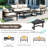 Multi-person Outdoor Steel Sofa Set 4 Piece Patio Sofa Set Steel Outdoor Seating Set-2045757031
