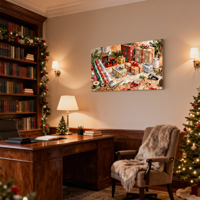 Ensemble de 3 impressions sur toile, cadeau de Noël, H 12 po x l 18 po
