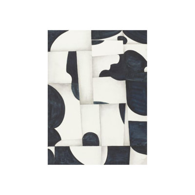 Sara Brown " Black Puzzle " by Sara Brown Painting Print