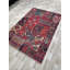 Tapis rouge en chenille de coton marocain à look rétro Eilette-870725082