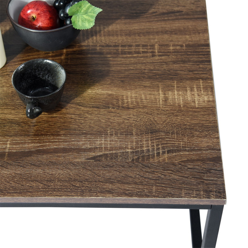 Table basse contemporaine 31,5 po, Noyer, Bois