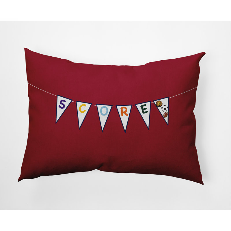 Outdoor Reversible Throw Pillow, Red