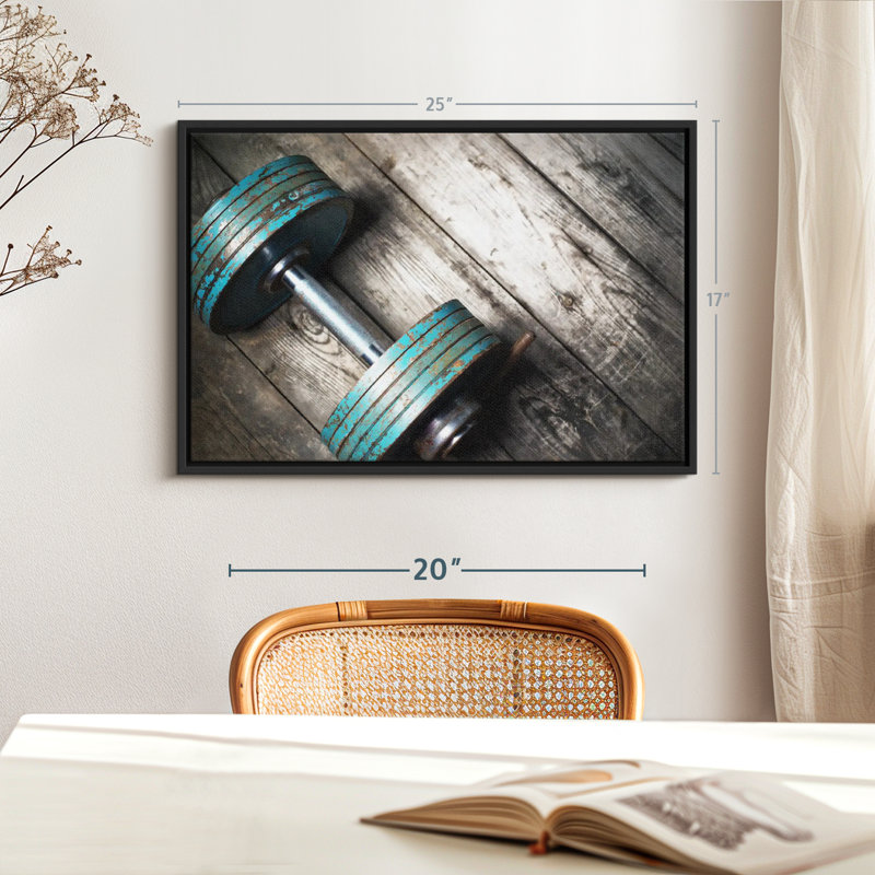«Dumbbell Wall Art», H 17 po x l 25 po