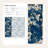 Floral Wallpaper Blue Gold Decorative Mural