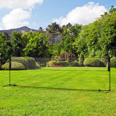 17ft Portable All-in-One Badminton Set, Pickleball and Volleyball Net, Height Adjustable Outdoor Sports Set for Backyard Beach Driveway Games