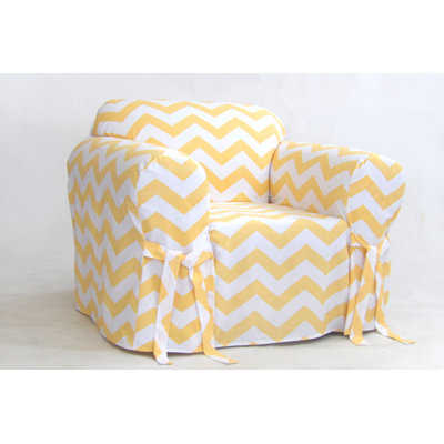 Housse pour fauteuil à coussins carrés / rectangulaires à chevrons