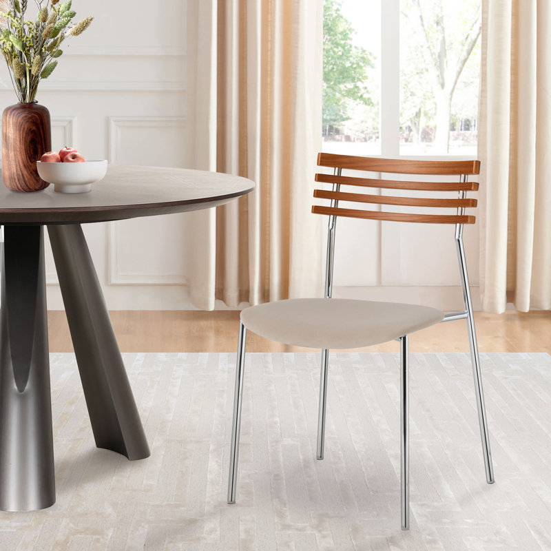 Saga 2-Piece Accent Chair Set – Silver/Beige