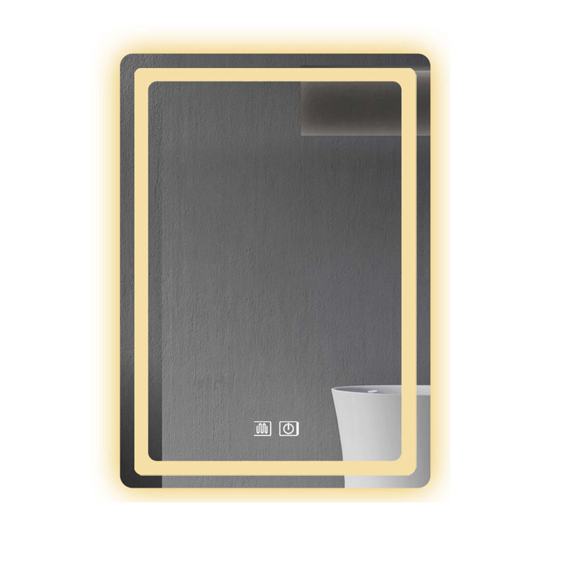 LED Single Bathroom Vanity Mirror In Polished Crystal Bathroom Vanity LED Mirror For Bathroom Wall Smart Lighted Vanity Mirrors