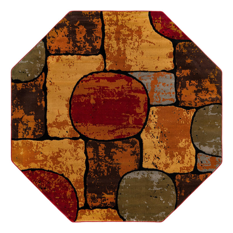 Geometric Area Rug, Octagon 213.4cm x 213.4cm