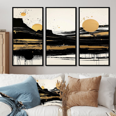 Radiant Drift of Canyon Desert III - ensemble d'art mural Canyon