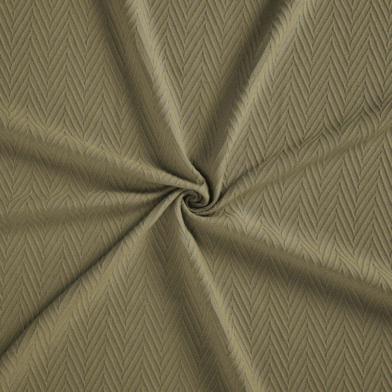 Twin Sage Cotton Woven Chevron Blanket