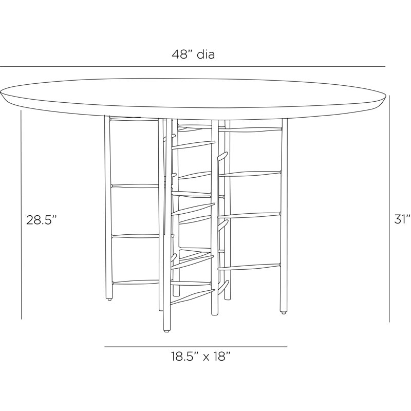 Enito Round Solid Oak Dining Table