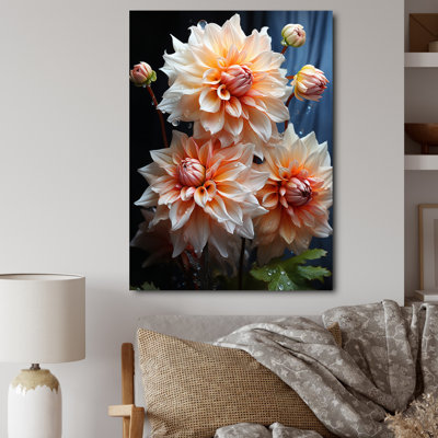Impression romantique sur toile Vontrel Peach Dahlia