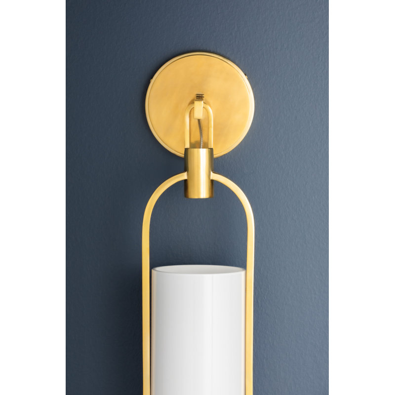 Lorimer 1 Light Wall Sconce, Aged Brass, 15" H x 6.75" W x 6.75" D