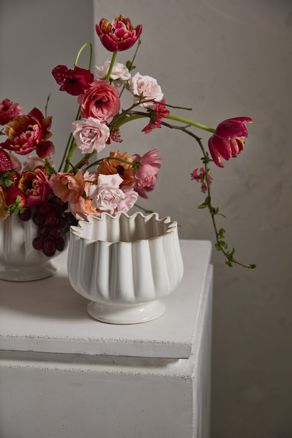Table Vase, 5.5" H x 7.25" W x 7.25" D