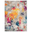 Noires Abstract Ivory/Gray/Blue Area Rug-1120477870