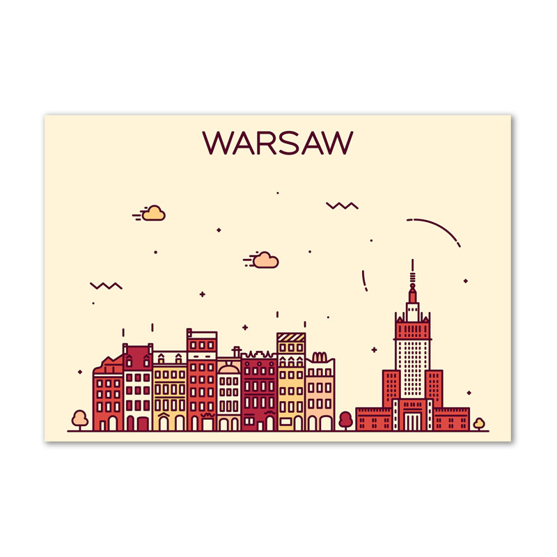 Warsaw Poland - Wrapped Canvas Print