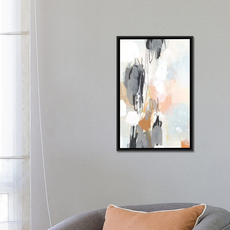 « elevation ii », impression sur toile, H 26 po x l 18 po x P 1,5 po, Toile avec cadre noir, Pas de tapis