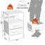 30cm W MDF Bedside Table