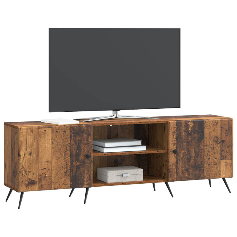 TV Stand, 50cm H x 150cm L x 31cm W, Old Wood